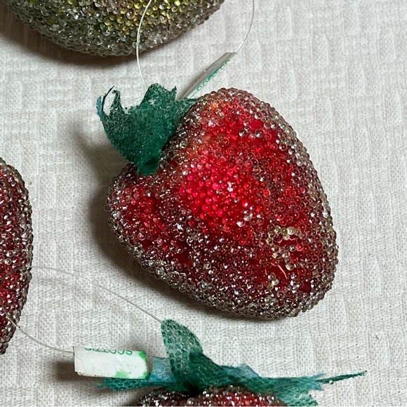 Vintage sugared faux fake fruit Pears Strawberries Grapes - Picture 9 of 13